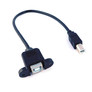 Panel mount USB cable - B male to B female