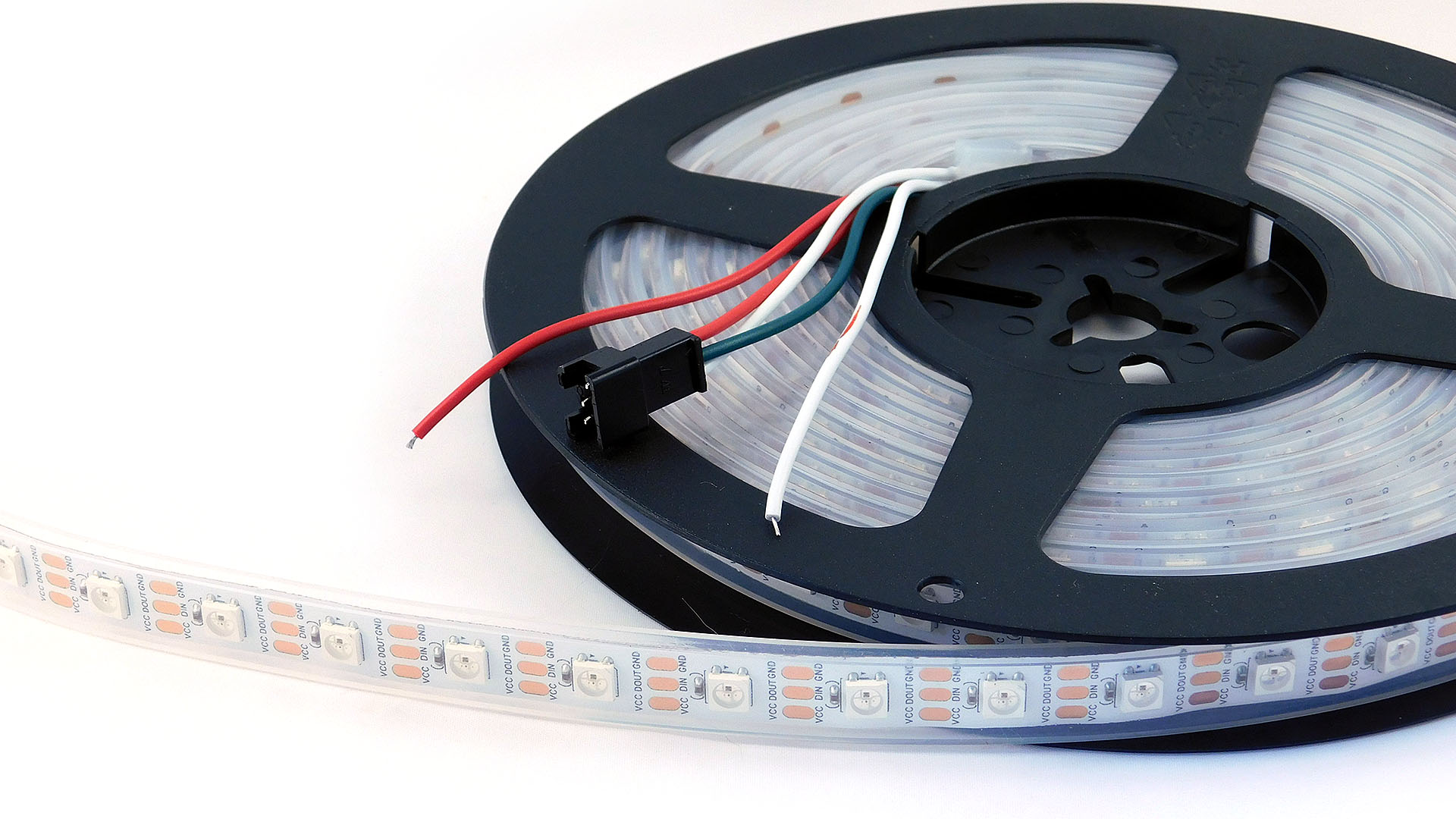 elektronisk dæk Eve Nettigo: LED strip RGB WS2812B, 5V, white strip, 60/m, IP67 waterproof