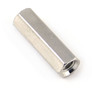 Brass hex spacer 15 mm, F/F, M3, nickel plated