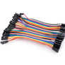 Jumper wires, F-F, 40 pcs, 10 cm