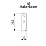 MakerBeam 1 piece of corner bracket