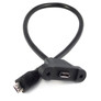 Panel mount USB cable - micro B male to micro USB B female