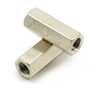 Brass hex spacer 12 mm, F/F, M3, nickel plated