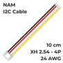 NAM I2C cable XH2.54-4P 10cm 24AWG