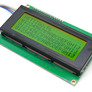 LCD display, 4x20, green/black with I2C converter 2004A